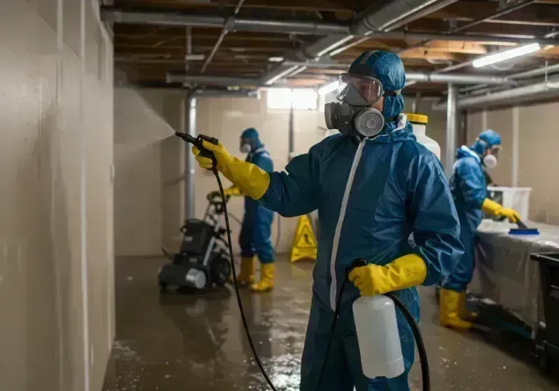 Basement Sanitization and Antimicrobial Treatment process in Bridgeview, IL